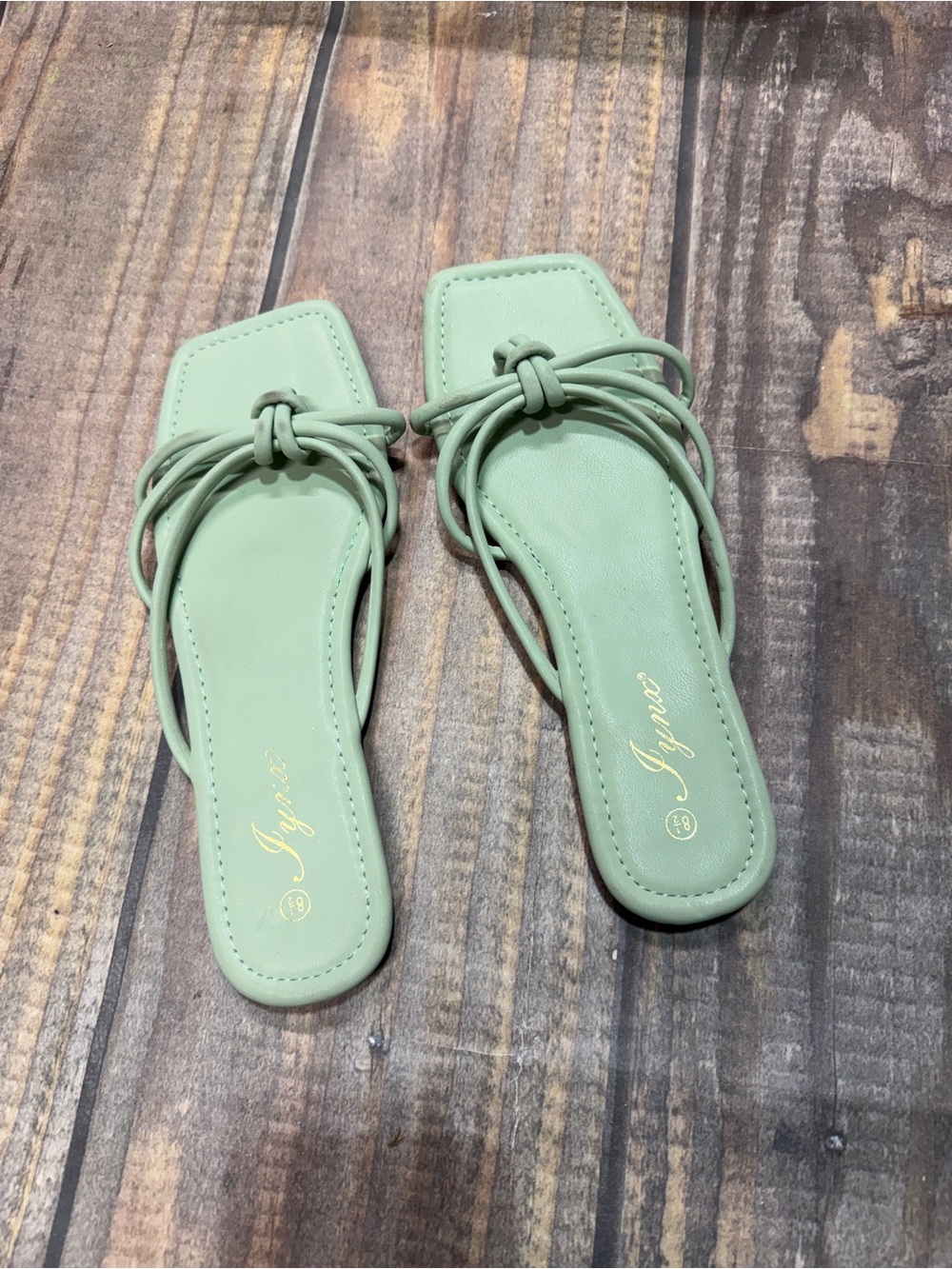 Seychelles Mint Green Knotted Strap Slide Mules